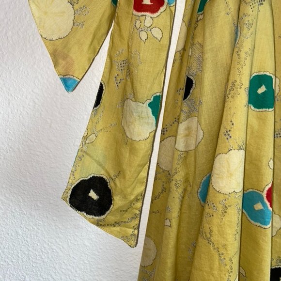 Isda and Co Yellow Spotted Floral Knee Length Skirt - Picture 3 of 10